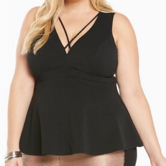 torrid Tops - Torrid Strappy Peplum Top